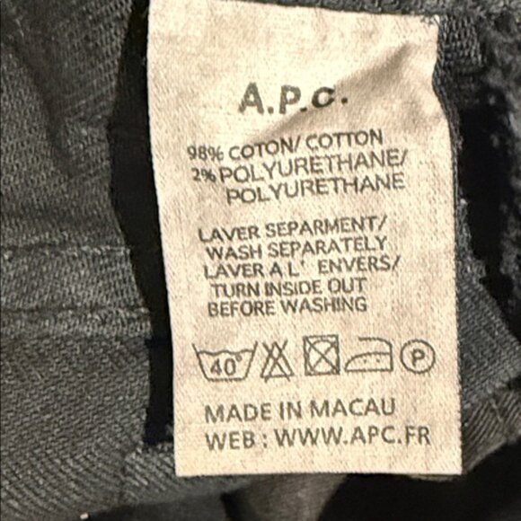 A.P.C. Jean Etroit Court Dark Skinny Jeans Size 28 - Picture 9 of 10